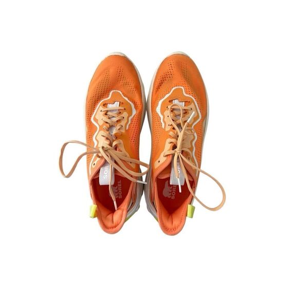 Sorel Womens Orange Yellow Kinetic Breakthru Tech Lace Sneakers Size 8.5 - Picture 12 of 16